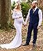 Saslax Women's Off Shoulders Sweetheart Neckline Long Sleeves Maternity Slim Fit Gown for Photography Dress Off White M