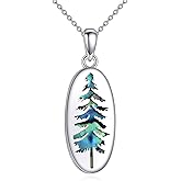 YFN Mountain Necklace for Women Sterling Silver Nature Jewelry Gift for Skiers, Hikers, Campers, Climbers and Nature Lovers