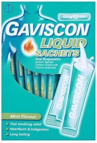 Gaviscon Liquid 12 Sachets Mint Flavour