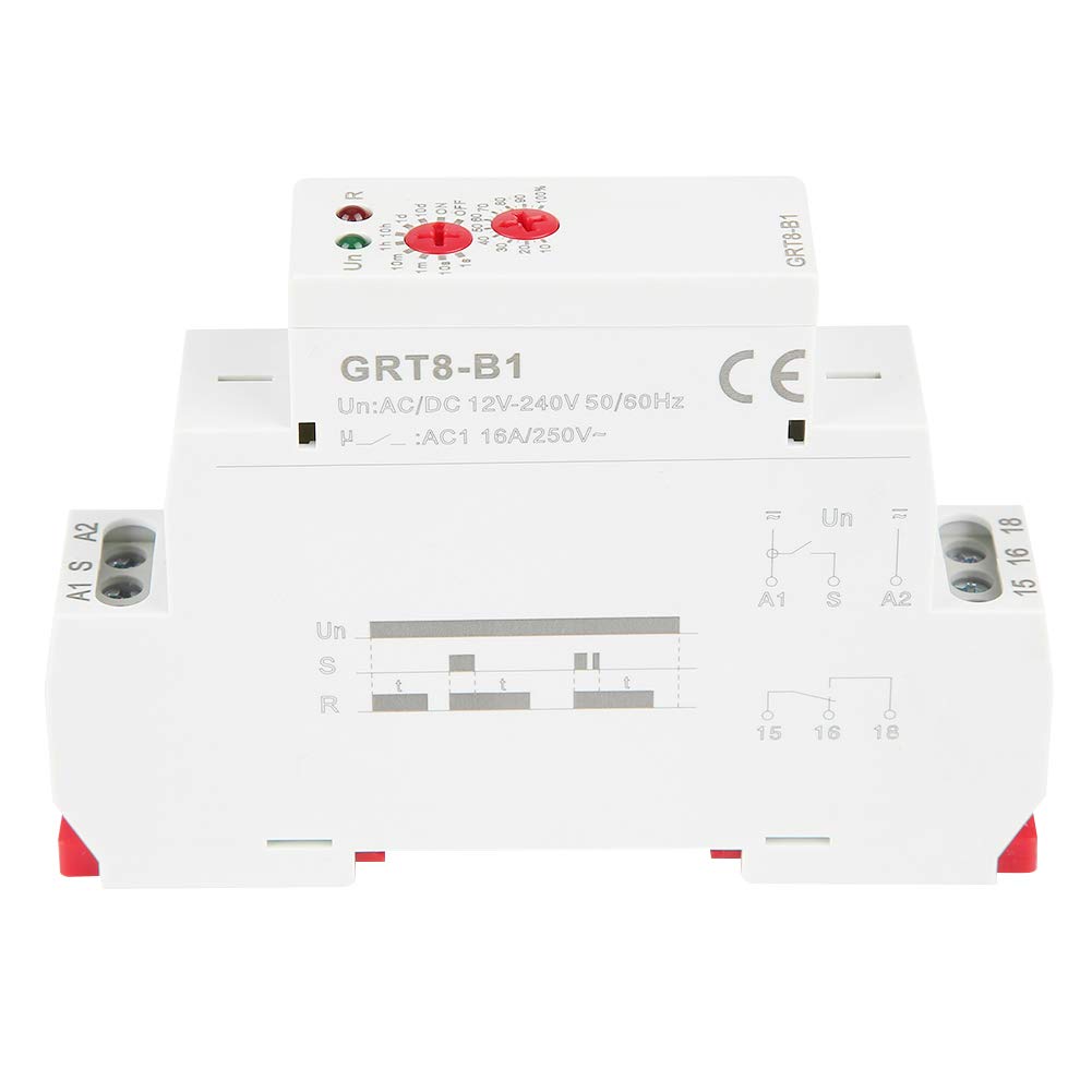 Mini Power Off Delay Time Relay 35mm DIN Rail Single Function Time Off