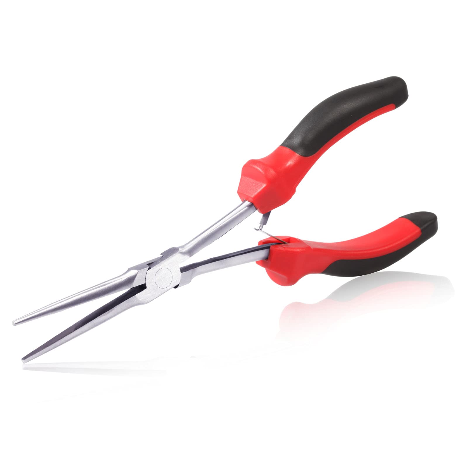 SPEEDWOX Long Reach Needle Nose Pliers, 7.5 Inches Mini Wire Looping Fine Pliers with High Leverage TPR Handles, Jewelry Making Pliers for Hard to Reach Narrow Spaces Reduce Efforts