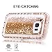 WOLLONY Galaxy S7 Case, 360 Full Body Shockproof Liquid Glitter Quicksand Bling Case Heavy Duty Phone Bumper Soft Non-Slip Clear Rubber Protective Cover for Samsung Galaxy S7(Rose Glod)