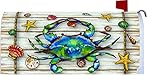 " Blue Crab Welcome " -Mailbox Makover Cover - Vinyl with Magnetic Strips