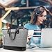 UTOTEBAG Women 15.6 Inch Laptop Tote Bag Notebook Shoulder Bag Lightweight Multi-Pocket Nylon Business Work Office Briefcase for Computer/MacBook/Ultrabook (Grey)