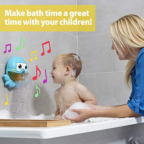 CHUCHIK Octopus Bath Toy. Bubble Bath Maker for The Bathtub. Blows Bubbles and Plays 24 Children’s Songs – Baby, Toddler Kids Bath Toys Makes Great Gifts for Toddlers – Sing-Along Bath Bubble Machine
