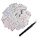 50 Sheets Nail Stickers,Nail Decals for Nail Art,Water Transfer DIY Decals Nail Art Butterfly,Flowers,Feathers etc,Colorful Nail Design Kit,Including Nail Gems Tweezers