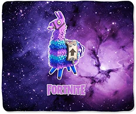 Tina Silvergray 60" x 50" Double Side Fleece Thickenend Throw Blanket for Fortnite Game Fans (Galaxy Llama)