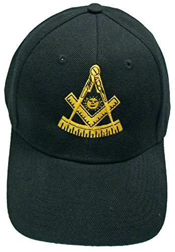 Buy Caps and Hats Past Master Mason Baseball Cap Freemason Hat Mens One Size Black