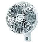 Lasko 16 in. 3-Speed Oscillating Wallmount Fan with Remote Control