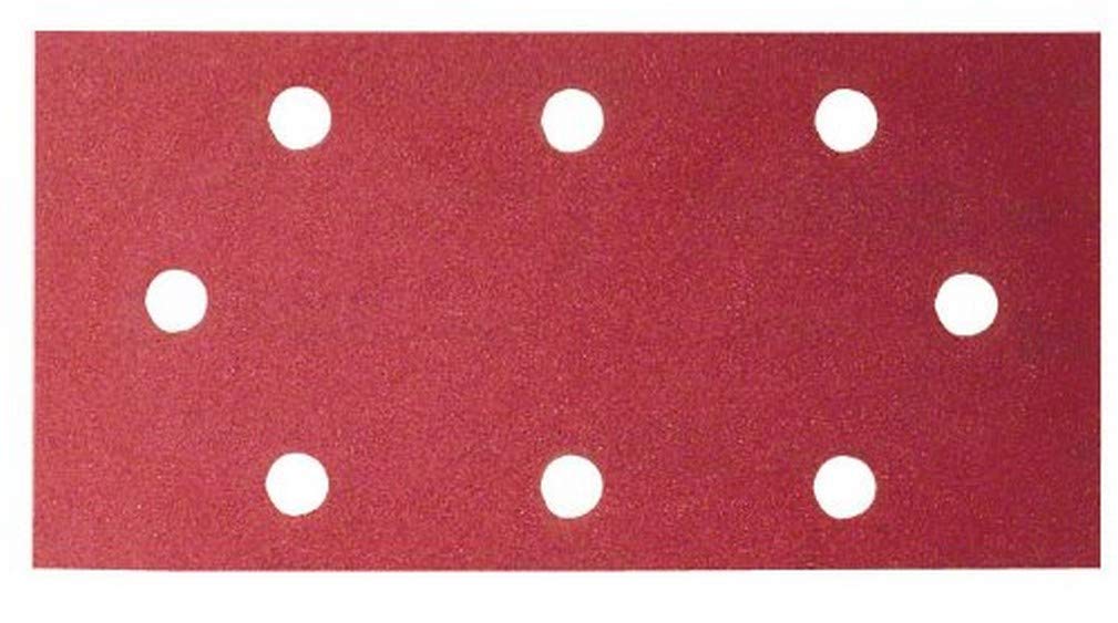 Bosch 2609256B01 Sanding Sheets Pack of 10 for AEG and Black + Decker Orbital Sanders 93 x 230 cm Number of Holes 8 Grit 40