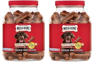 .Milk-Bone Soft & Chewy Dog Snacks (Beef & Filet Mignon Recipe) 37oz (2-Pack (37oz))