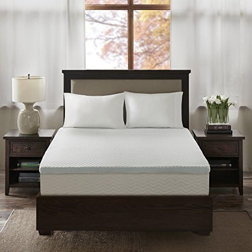 Sleep Philosophy Gel Infused Memory Foam Mattress Topper Luxurious All Season Enhanced Bed Support, Twin(3" Thick), Removable Cooling Cover