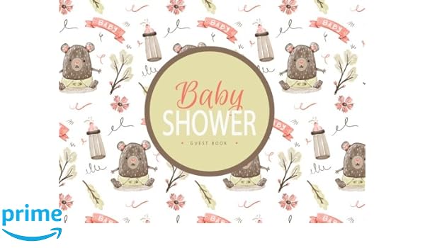 Baby Shower Guest Book Welcome Baby Guest Book Keepsake Notebook