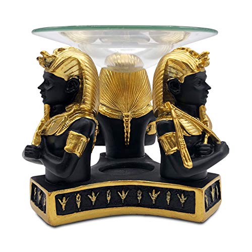 Egyptian Pharaoh King Tutankhamen Tea Light Candle Essential Oil Warmer Aroma Diffuser for Spa Yoga Meditation Home Decoration