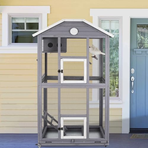 Bird Cages with Perches for Macaw You'll Love | Wayfair - Macaw Prehensile Perch For Outdoor Aviary