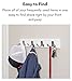 BirdRock Home Dual Hook Coat Rack | 4 Dual Hooks | Wall Mounted Hat Key Rack Rail | Satin Nickel Hooks | White Pine Bathroom Rail