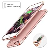 iPhone6 plus/6S plus Battery Case ,Joyroom Ultra Slim Extended Battery Case for iPhone 5.5inch, with 3500mAh Portable Charger Case External Battery Rechargeable Backup Case (Rose gold)