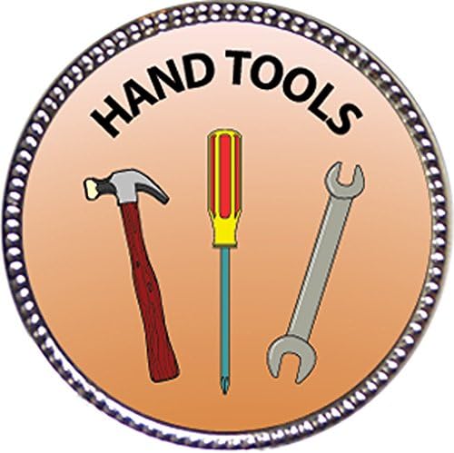 Hand Tools Award, 1 inch dia Silver Pin "Special Knowledge Collection" by Keepsake Awards