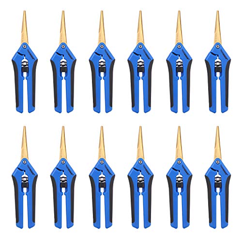VIVOSUN Gardening Hand Pruner Pruning Shear with Titanium Coated Curved Precision Blades Pack of 12