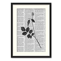 Old Newspaper Wall Art Black Framed Canvas Prints Home Decoration for Bedroom,Livingroom Ready to Hang - 23x31 inches