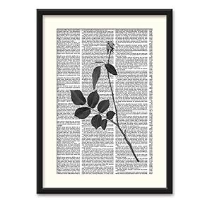 Old Newspaper Black Framed for Bedroom Livingroom