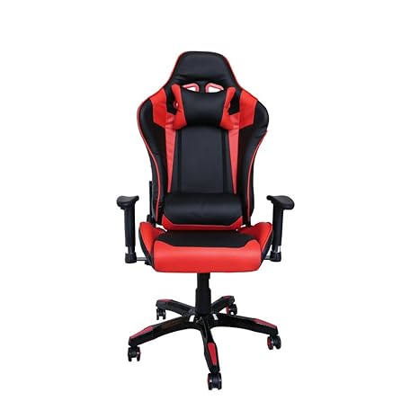 HG Bürodrehstuhl Racing Stuhl Chefsessel Premium gepolsterte Armlehnen Belastbarkeit 200 kg Ergonomischer Einstellbare Exekut