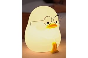ANMONES Night Light for Kids - Emo Duck Premium Silicone Lamps, Cute and Dimmable Nightlight for Soothing Bedtime Ambience, 𝑴𝒖𝒍𝒕𝒊𝒑𝒍𝒆 𝑵𝒊𝒈𝒉𝒕𝒍𝒊𝒈𝒉𝒕𝒔