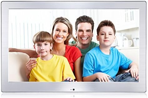 PROTIS 13.3 Digital Photo Frame with LED Screen/ 1080P HD IPS /SD Card &amp; USB ports/ Silver Steel/4GB Build-in Memory/Random Play Photo by PROTIS