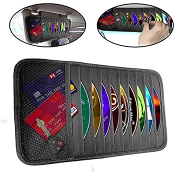 lebogner Car Sun Visor CD Holder and Vehicle Organizer, Auto Interior Accessories 10 Pocket CD, DVDs Storage Case, Registration, Document and Ticket Holder, Personal Belonging Storage Pouch Organizer