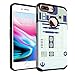 DURARMOR Compatible with iPhone 8 Plus Case, Star R2D2 Astromech Droid Robot Dual Layer Hybrid Shockproof Armor Defender Protector Cover 8 Plus R2D2