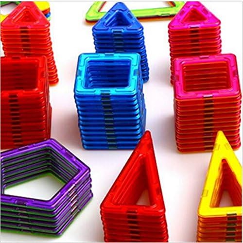 Magnetic Toy Building Block Tiles Set For Kids or Toddlers/100+pieces/ 3-D Shapes and Colors/ Educational Construction Blocks/ Free Storage Case/NEXT GENERATION: STRONGER MAGNETS/BUILDS FERRIS WHEEL