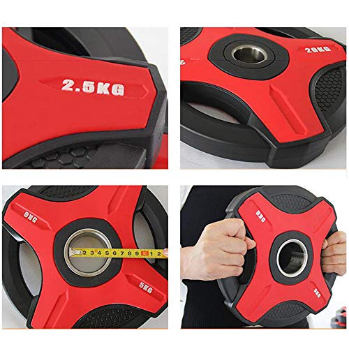 Barbell-Weight-Plates-25-20KG-Eco-Friendly-Polyurethane-Disc-5cm-Center-Hole-Olympic-Standard-Tri-Grip-Radial-Home-Fitness-Gym
