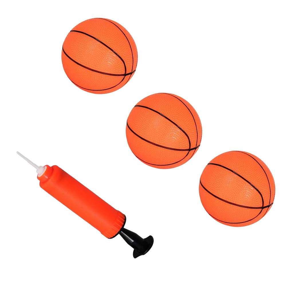 YeahiBaby 3pcs Inflatable Basketball Mini Bouncy Basketball Sports Ball with One Inflator for Kids Children