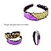 6Pack Reversible Sequin Headbands Color Changing Flip Sequin Headbands Bling Glitter Sparkly Fashion Headband Magic Alice Hair Band Hair Accessories for Girls Teens Kids Children Women