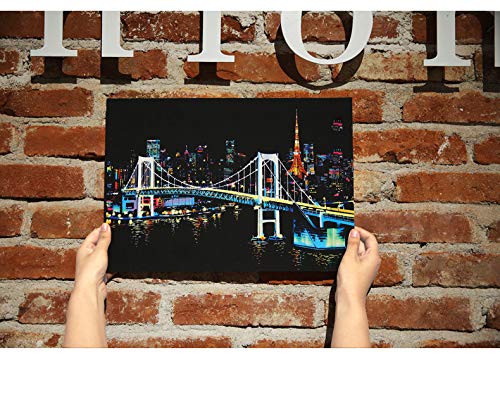 MUGIT Scratch & Sketch Art Paper(16"x 11.2") for Kids & Adults, Rainbow Painting Night View Scratchboard, Painting Gift, Craft Kits : 2 Sheets Scratch Cards & Drawing Pen, Clean Brush (Tokyo & Seoul) - Thumbnail 5