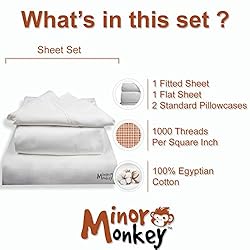 Pure Egyptian Cotton 1000 Thread Count Bed Sheet