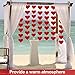 100 Hanging Hearts Garland for Valentines Day Decorations Red Heart Felt Garland Home Birthday Wedding Anniversary Party Supplies, Graduation Events Accessories, Set of 4