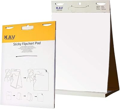 KAV Tabletop Self Stick Flipchart Pad 58.5 x 50 cm 70 g/m² 20 Sheets