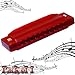 Translucent Harmonica - 1 Harmonica Clearly Colorful 4” Starter Instruments for Kid’s Party | Holidays and Special Events - Top Quality Beginners Harmonica with Standard 10 Hole Structure - Ages 3 +