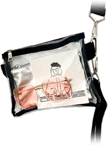 Amazon Co Jp サコッシュ ポーチ ショルダーバッグ クリアバッグ 安い 透明 小型 バッグ ネックウォレット ワンショルダー シューズ バッグ