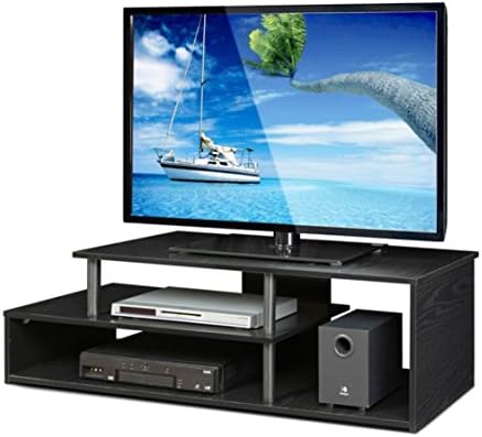 Simple Stylish Sturdy Design Low-Rise Espresso TV Stand