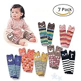 Cute Animal Theme Unisex Leg Sleeve Warmers Socks Leggings Baby Girls Boys Toddler Knee High Stockings for Crawling Baby Socks Leg Warmers - Knee Socks Protector Warmer (7 pack)