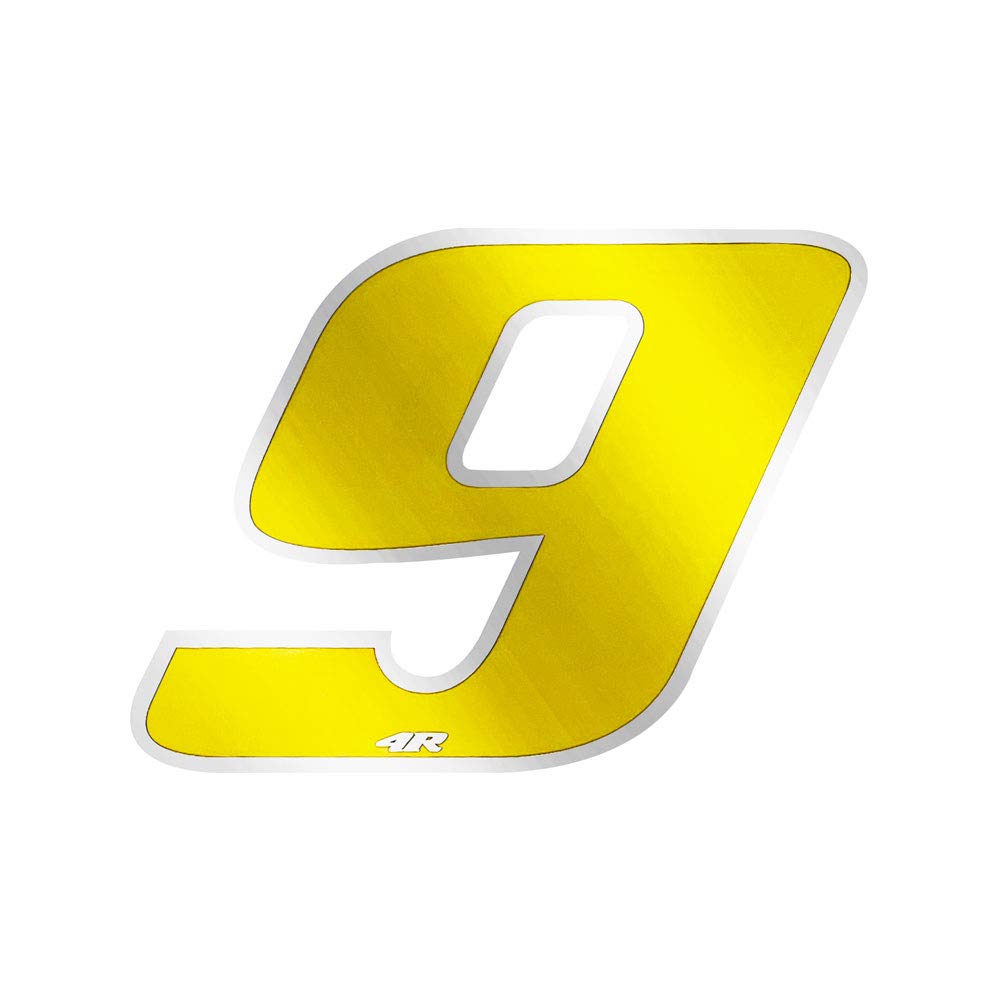 Quattroerre Racing Number 9 Anodized Medium, Yellow