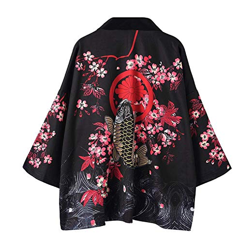 Traditional Japanese Kimonos Cardigan Men Women Summer Japanese Kimono Asian,9,XXL