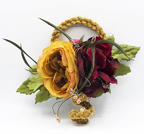 Feather Brooches, Yellow Rose Flower Fascinator, Brooch, Worldwide Free Shipment, Chic Accessories, Gift Box, Multicolor, Wedding Statement, Bridesmaid Couture, Bridal, Evening Dress, Cocktail Dresses