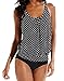 Crazycatz@Women Two Piece Blouson Sporty Tankini Set Plus size Swimwear
