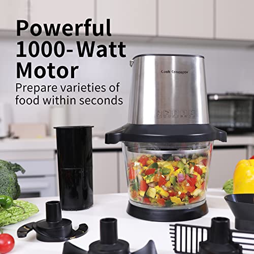 Mnj Food Processors 12 Cup, 1000W, Powerful Meat Grinder, Vegetable
