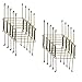 Xinlinke 10 Pcs 6 Inch Small Size Invisible Plate Wire Hanger Wall Holders with Protective Rubber Cover for 5