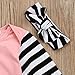 Newborn Baby Boys Girls Long Sleeve Letters Print Sleep Bag Gowns Striped Sleepsack Blanket 0-18M (80(0-12M), Pink)