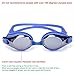 SIXBOX Swim Goggles leak free anti UV lens adjustable shoulder strap Triathlon Swimming Goggles Anti fog nose clip, Ear adult male, Female, Kids,Youth(Blue)